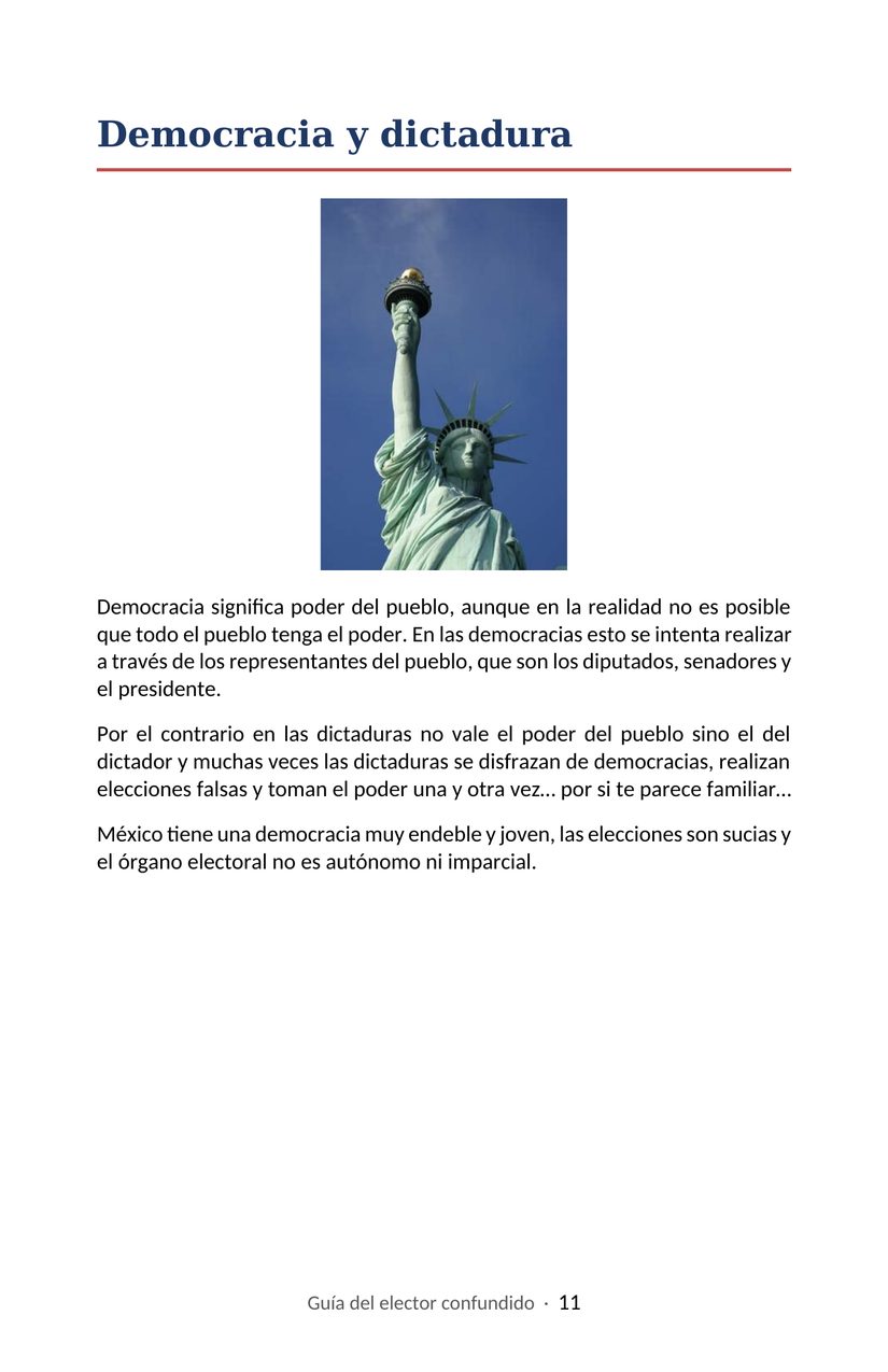 Hoja 11 de la Guía del elector confundido