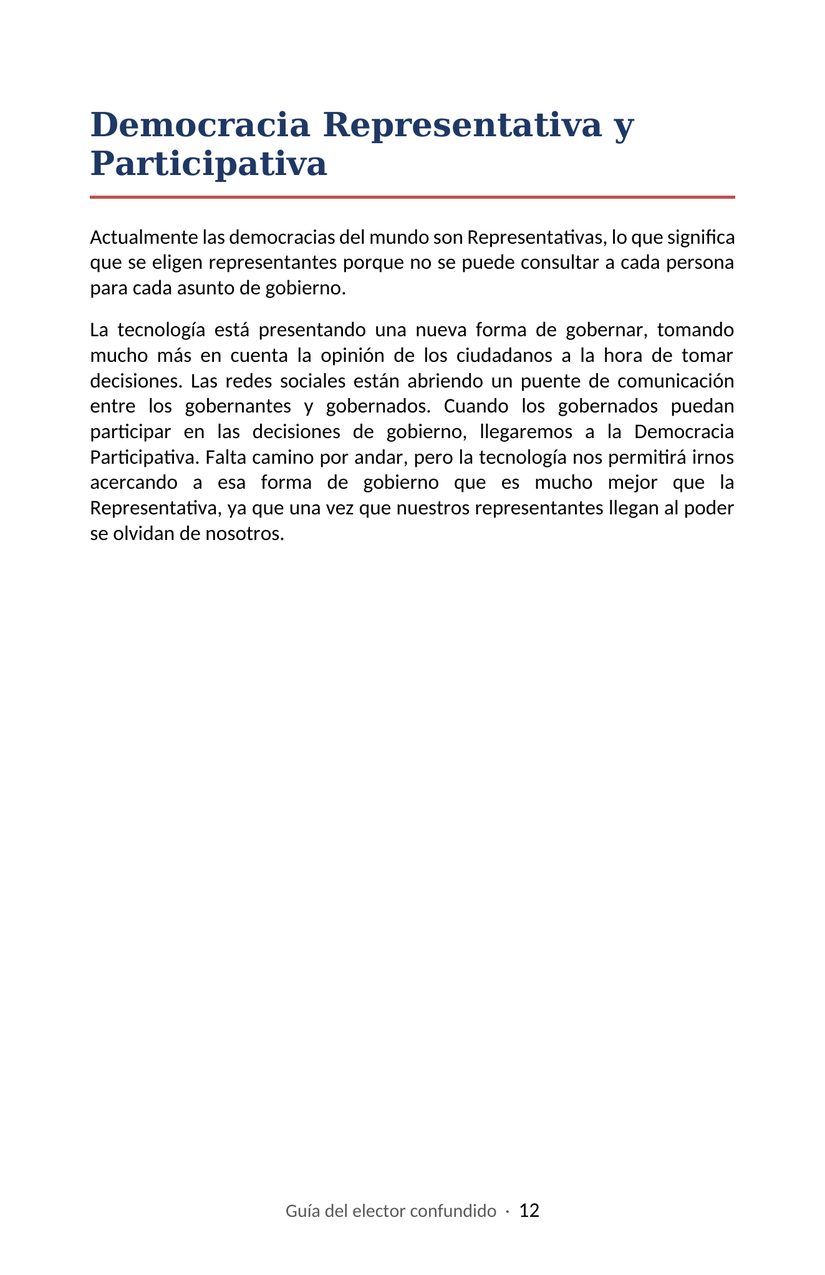 Hoja 12 de la Guía del elector confundido
