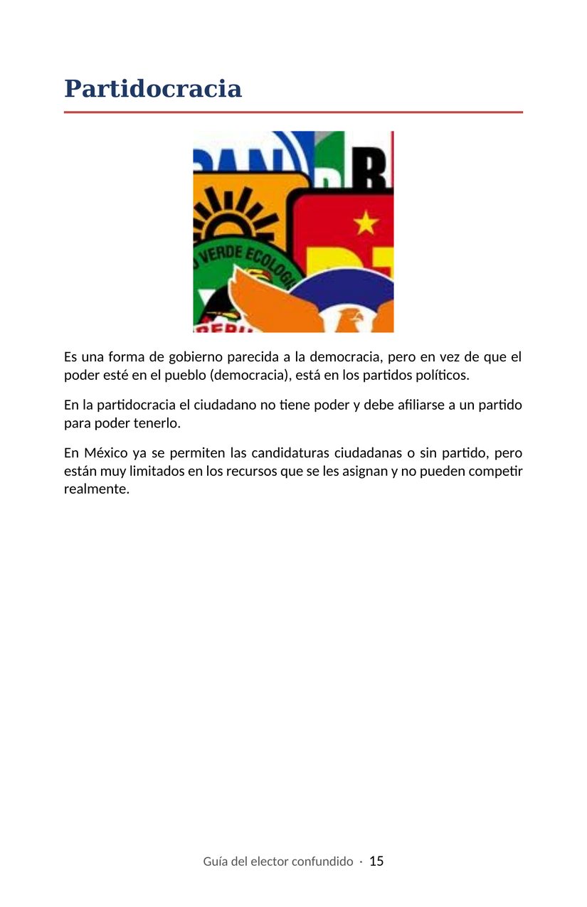Hoja 15 de la Guía del elector confundido