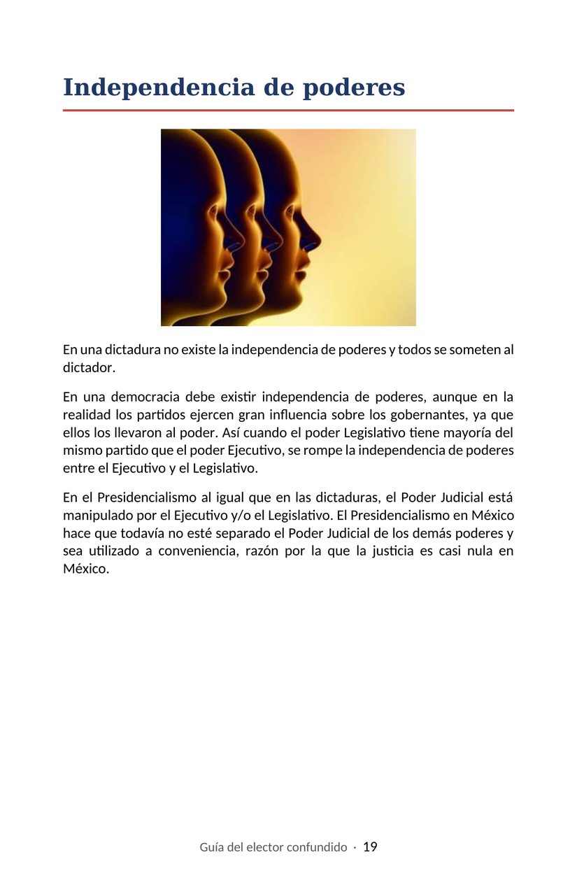 Hoja 19 de la Guía del elector confundido
