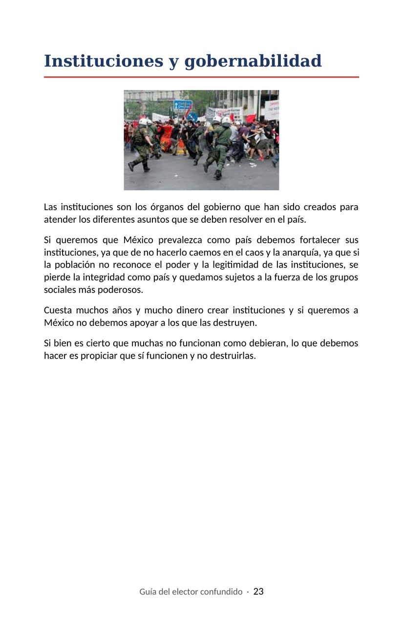 Hoja 23 de la Guía del elector confundido