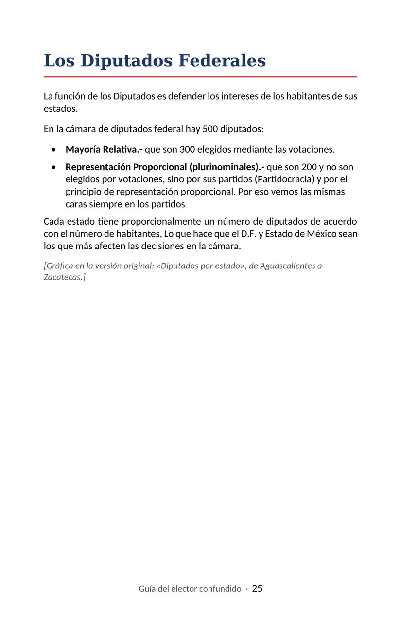 Hoja 25 de la Guía del elector confundido