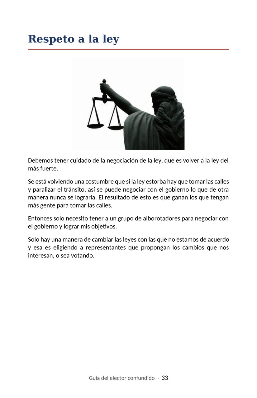 Hoja 33 de la Guía del elector confundido