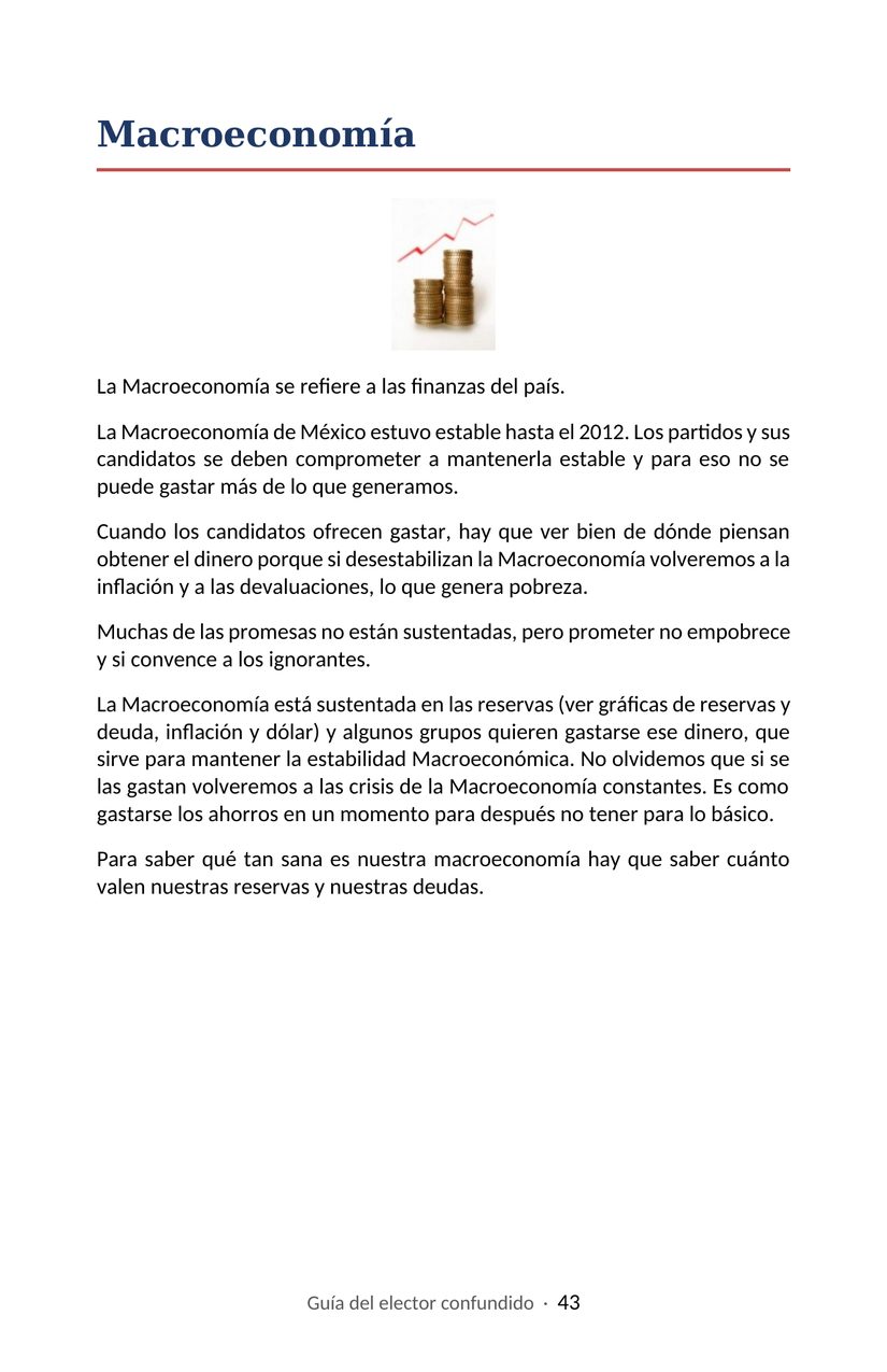 Hoja 43 de la Guía del elector confundido