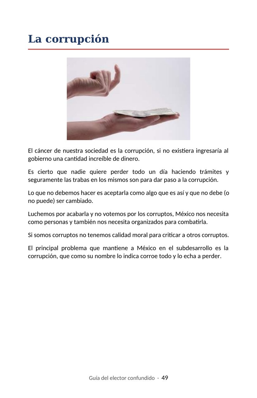 Hoja 49 de la Guía del elector confundido