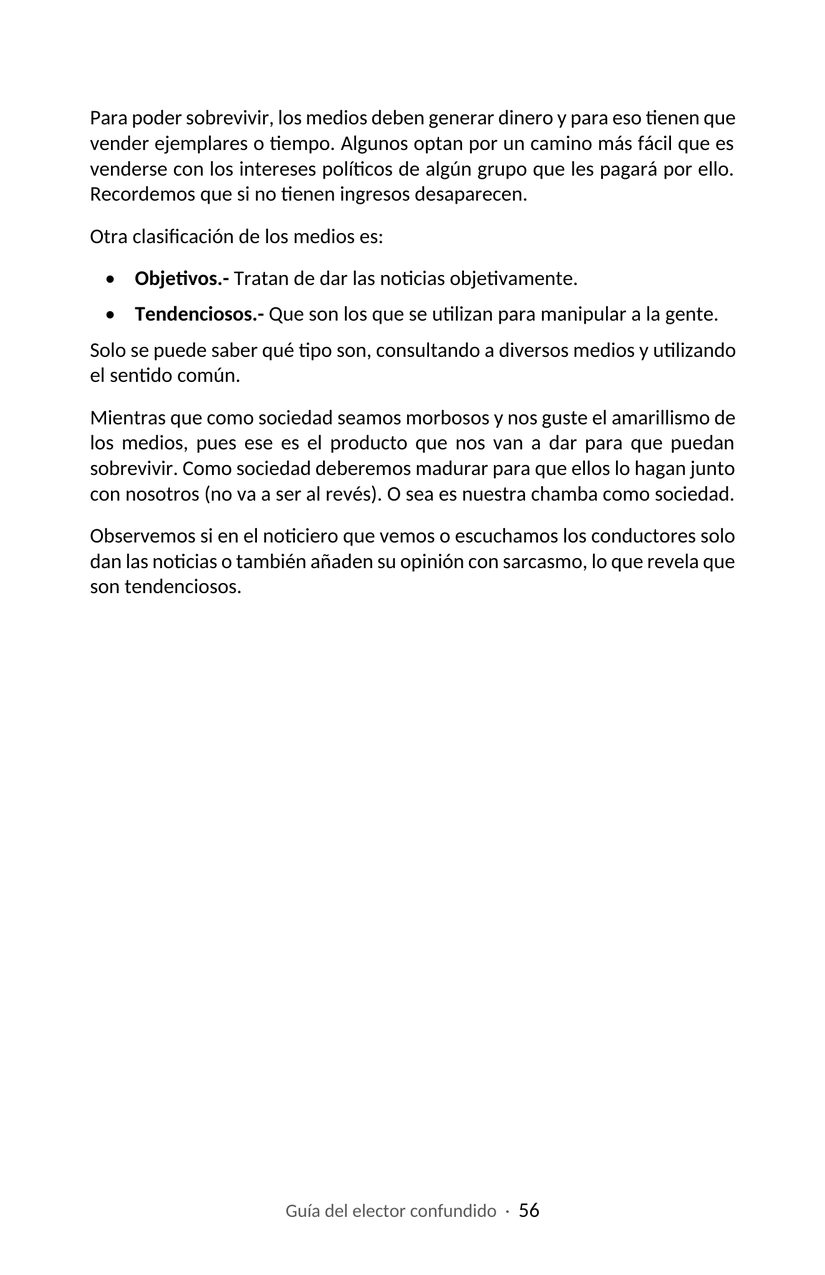 Hoja 56 de la Guía del elector confundido