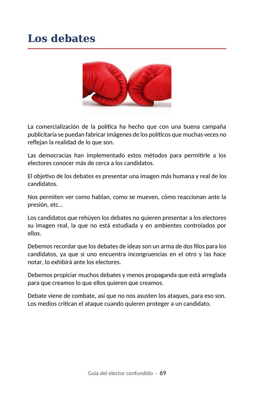 Hoja 69 de la Guía del elector confundido