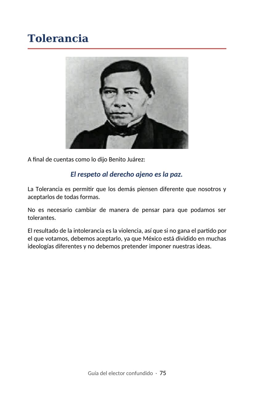 Hoja 75 de la Guía del elector confundido