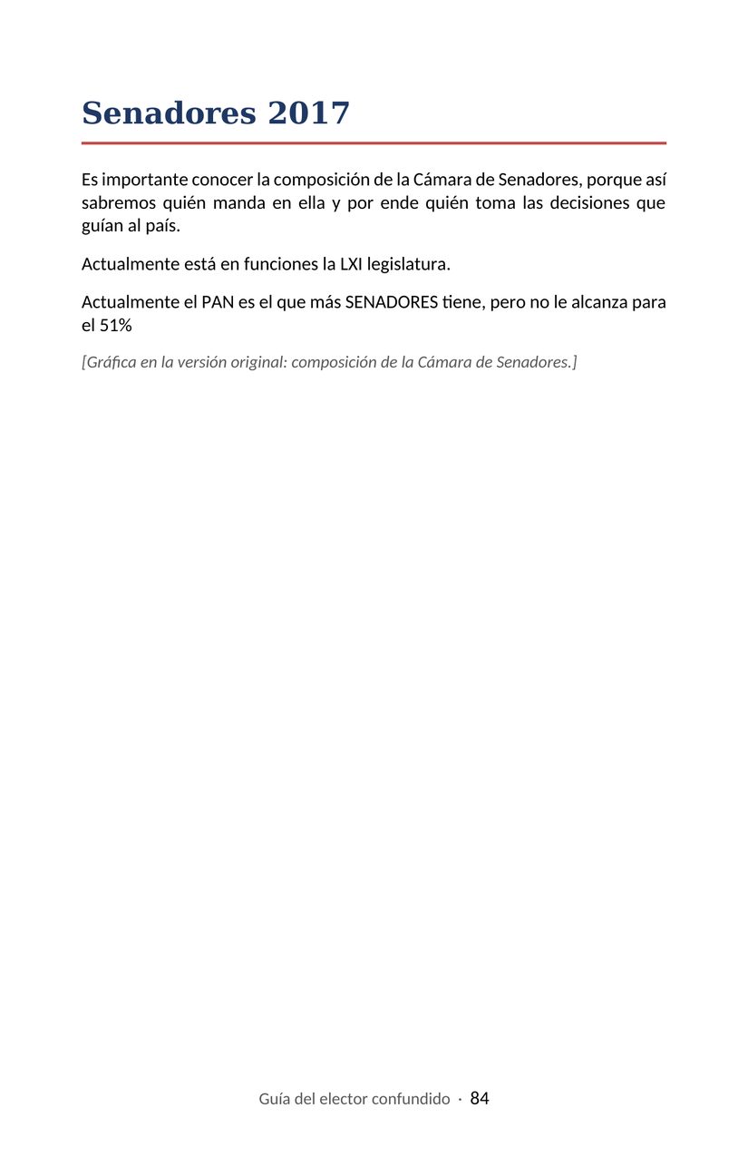 Hoja 84 de la Guía del elector confundido